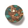 Assembled Synthetic Bronzite and Malachite Cabochons G-I339-08A-3