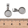 304 Stainless Steel Pendant Cabochon Settings STAS-L282-010P-02-3