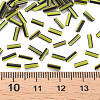 Opaque Colours Two Tone Seed Glass Bugle Beads SEED-T006-02A-04-5