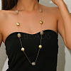 Cube Acrylic & Iron Flat Round Link Chain Long Necklaces for Women SF2895-2-1
