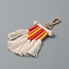 Cotton Rope Braided Tassel Pendant Decorations HJEW-WH0043-11KCG-2