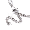 304 Stainless Steel Curb & Paperclip Chains Bracelet Making BJEW-JB10030-02-3