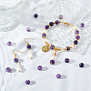 Olycraft 2 Strands Natural Lepidolite/Purple Mica Stone Beads Strands G-OC0003-28-4