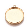 Ion Plating(IP) 304 Stainless Steel Pendant Cabochon Settings X-STAS-G127-13-20mm-G-1