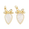 Brass Micro Pave Cubic Zirconia Pendants KK-U058-32G-1