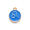 Alloy Enamel Pendants X-ENAM-S124-01B-02G-2