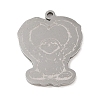 Non-Tarnish 304 Stainless Steel Pendants STAS-C095-24P-1