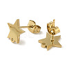 Ion Plating(IP) 304 Stainless Steel Stud Earring Findings X-STAS-I206-70G-2