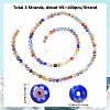 3 Strands Handmade Millefiori Glass Round Bead Strands LAMP-LT0001-16A-2