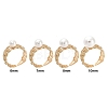 Rack Plating Heart Brass Micro Pave Cubic Zirconia Open Cuff Ring Settings KK-Z071-26KCG-4