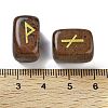 Rectangle Natural Mahogany Obsidian Rune Stones G-Z059-01I-3