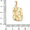 Textured 304 Stainless Steel Pendants STAS-L309-13G-3