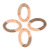Transparent Resin & Walnut Wood Pendants RESI-S389-022A-B-2