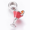 304 Stainless Steel European Dangle Charms X-STAS-O097-53P-2