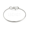 Adjustable Bowknot Brass Torque Bangles for Women BJEW-Z074-01P-3