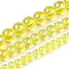 Electroplate Transparent Glass Beads Strands GLAA-T032-T8mm-AB12-4