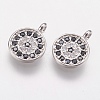 Brass Micro Pave Cubic Zirconia Charms ZIRC-G133-03P-1