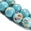 Assembled Synthetic Stone and Trochus Shell Beads Strands G-B128-08C-06-3