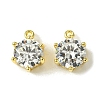 Brass Micro Pave Cubic Zirconia Charms FIND-Z035-07G-1