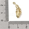 Brass Micro Pave Clear Cubic Zirconia Charms KK-CBA15EE-06G-3