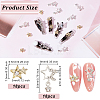 36Pcs 2 Style Star Alloy Rhinestone Cabochons MRMJ-OC0003-36-2