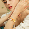 ANATTASOUL 6Pcs 6 Colors Acrylic Curved Tube Beaded Stretch Braceles Set for Women BJEW-AN0001-53-2