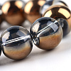 Half Plated Glass Beads Strands EGLA-Q062-8mm-C02-4