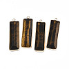 Natural Tiger Eye Pendants G-S359-386D-1