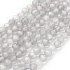 Natural Grey Agate Beads Strands X-G-G067-4mm-1-1