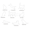 Rectangle with Cat Pattern PVC Wall Stickers X1-CF-TAC0001-12-2