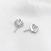 Brass Micro Pave Clear Cubic Zirconia Crown Head Pins BAPE-PW0002-23A-02-1
