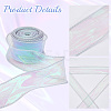 5Rolls Flat Rainbow Color Organza Ribbon OCOR-CY0001-77-5
