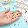 4Pcs 2 Colors Brass Micro Pave Cubic Zirconia Pendants KK-YW0004-42-5