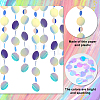 Irridescent PVC Glitter Circle Dots Garland LS-HJEW-WH0036-37-3
