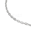 Ion Plating(IP) Adjustable 304 Stainless Steel Cable Chain Necklaces NJEW-K270-06P-3