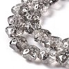 Transparent Electroplate Glass Beads Strands GLAA-C025-01-5