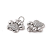Rack Plating Brass Micro Pave Cubic Zirconia Charms KK-C008-36P-3