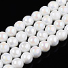 Electroplate Opaque Glass Beads Strands X-GLAA-T032-P10mm-AB02-1