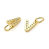 Brass Micro Pave Cubic Zirconia Pendants KK-M273-02G-V-2
