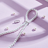 2Pcs Anti-Tarnish Rhodium Plated 925 Sterling Silver Rhinestone Twister Clasps FIND-GA0005-42-4