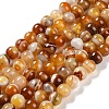 Natural Striped Agate/Banded Agate Beads Strands G-Z060-A01-A09-1
