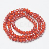 Electroplate Opaque Solid Color Glass Beads Strands EGLA-A034-P6mm-J07-2