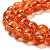 Drawbench Transparent Glass Beads Strands GLAD-Q012-8mm-13-3