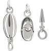 2Sets 925 Sterling Silver Box Clasps STER-BBC0007-01-1