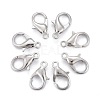 Platinum Plated Alloy Lobster Claw Clasps X-E105-NF-1