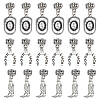 18Pcs 3 Styles Alloy European Dangle Charms PALLOY-FH00197-1