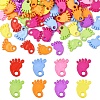 100Pcs Baby Shower Ornaments Acrylic Baby Feet Pendants MACR-YW0004-07-1