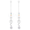 2Pcs Brass Sun Moon Star Hanging Ornaments HJEW-TA00371-1