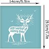 Christmas Reindeer Self-Adhesive Silk Screen Printing Stencil DIY-WH0173-002-2