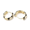 Daisy Flower Enamel Hoop Earrings EJEW-G290-01G-E-2